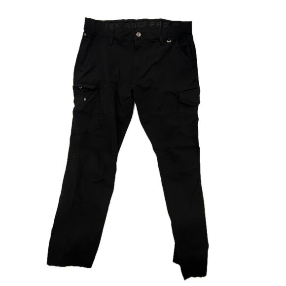Projek Raw Classic Fit Black Cargo Pants Mens 38x28 - Picture 1 of 7